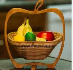Apple Shaped Bamboo Foldable Fruit Basket
