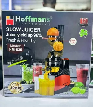 Hoffman's Slow Juicer Yields 96% of the Juice.