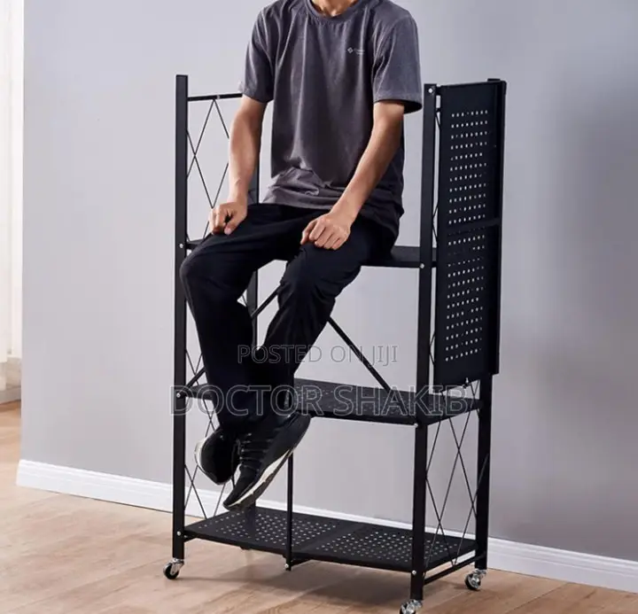 Heavy Duty Foldable 5-Tier Kitchen Storage Rack