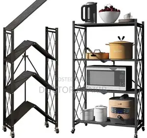 Heavy Duty Foldable 5-Tier Kitchen Storage Rack
