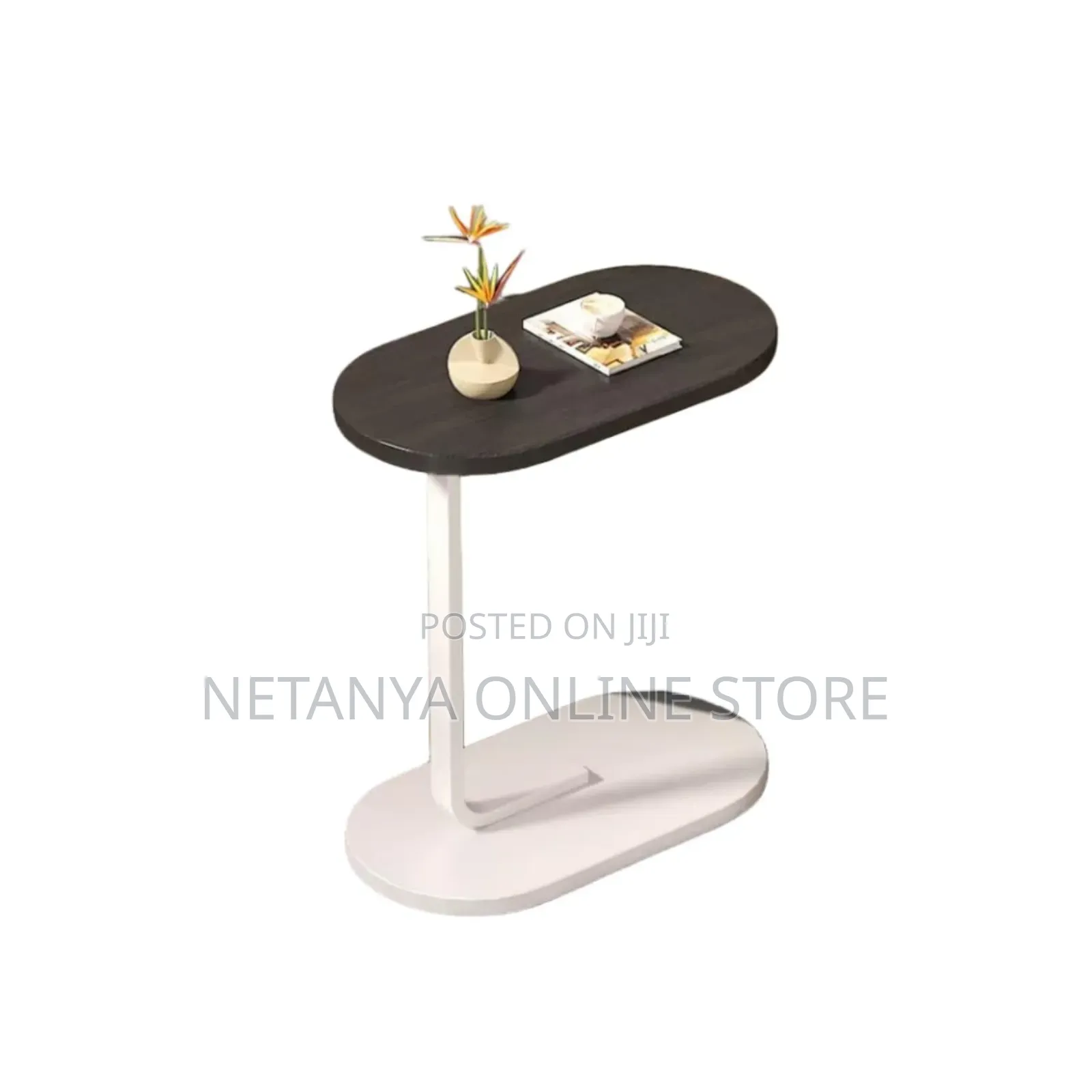 Multipurpose C-Shaped Side Table