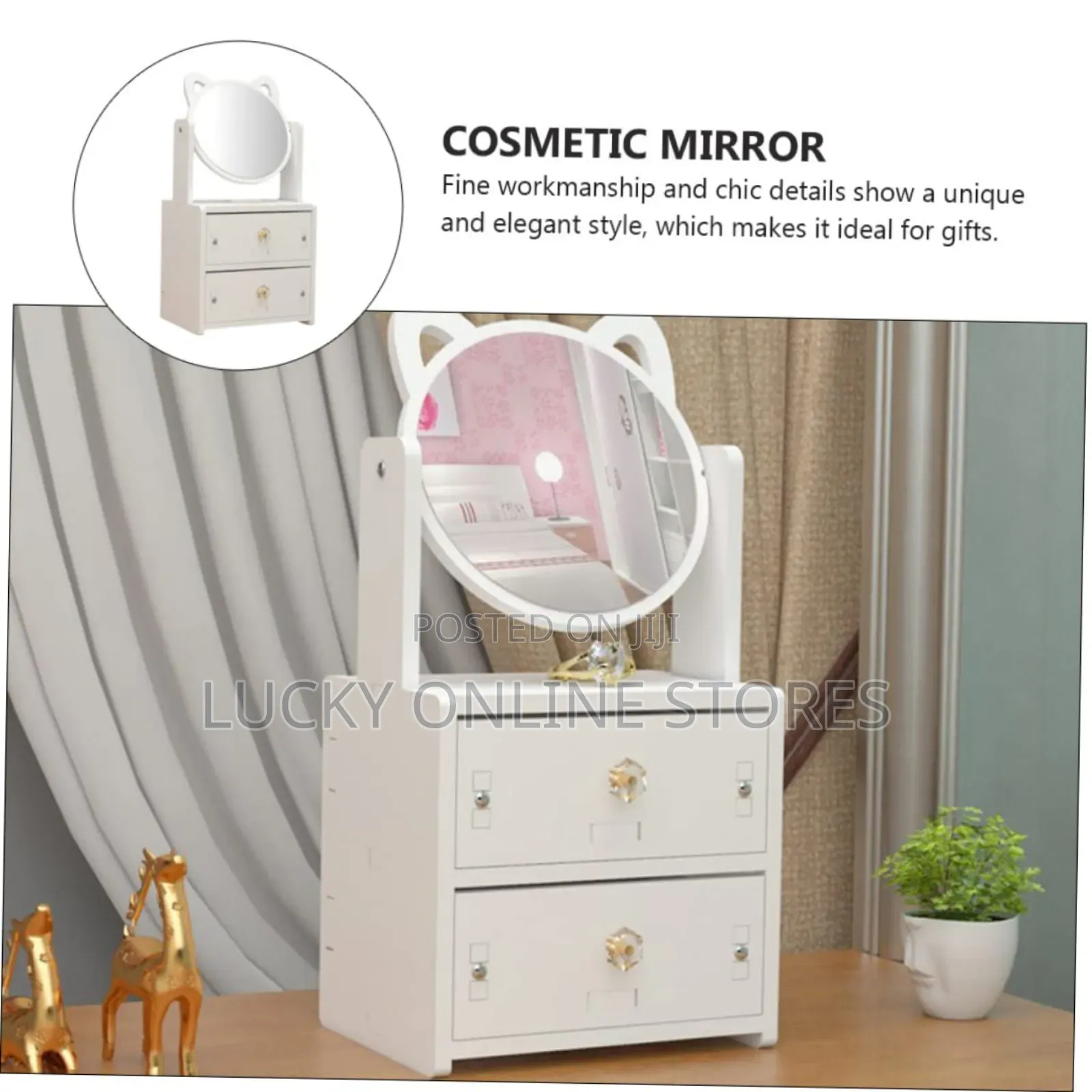 Multifunctional Makeup Mirror and Organizer
