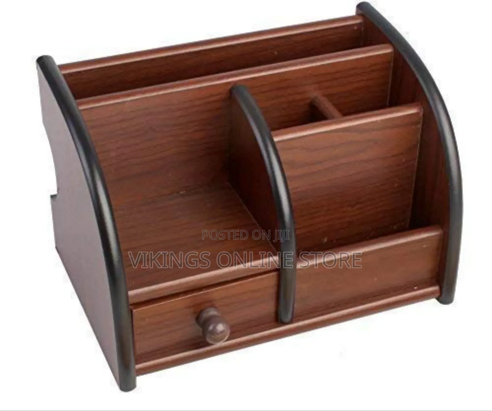 Multi Functional Wooden Desk Pen Organizer