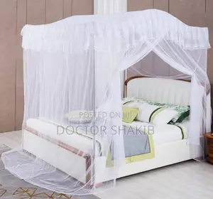 Modern 4 Corner Curved Mosquito Net With Curtain