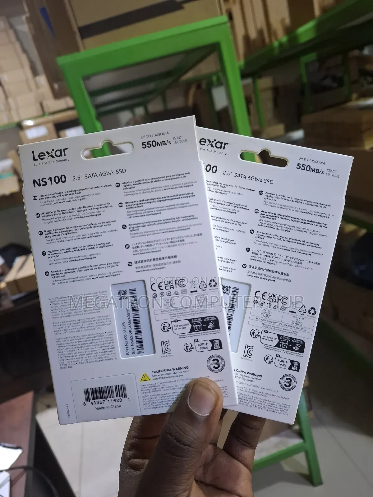 512gb SSD Lexar Sata 2.5 Drive
