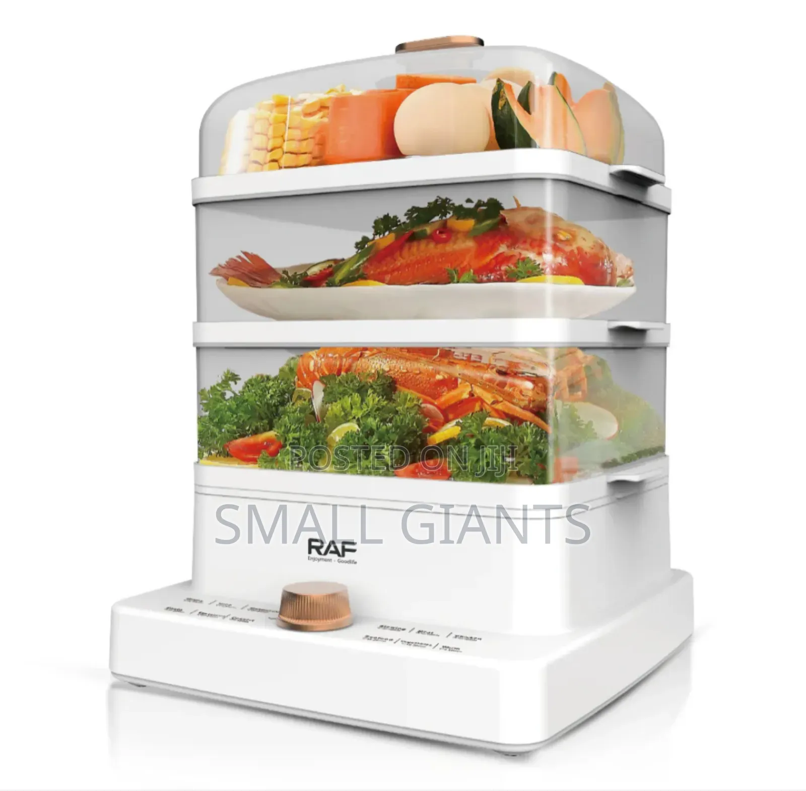 RAF 3 Tier Electric Food Steamer With Display, Timer Fuction