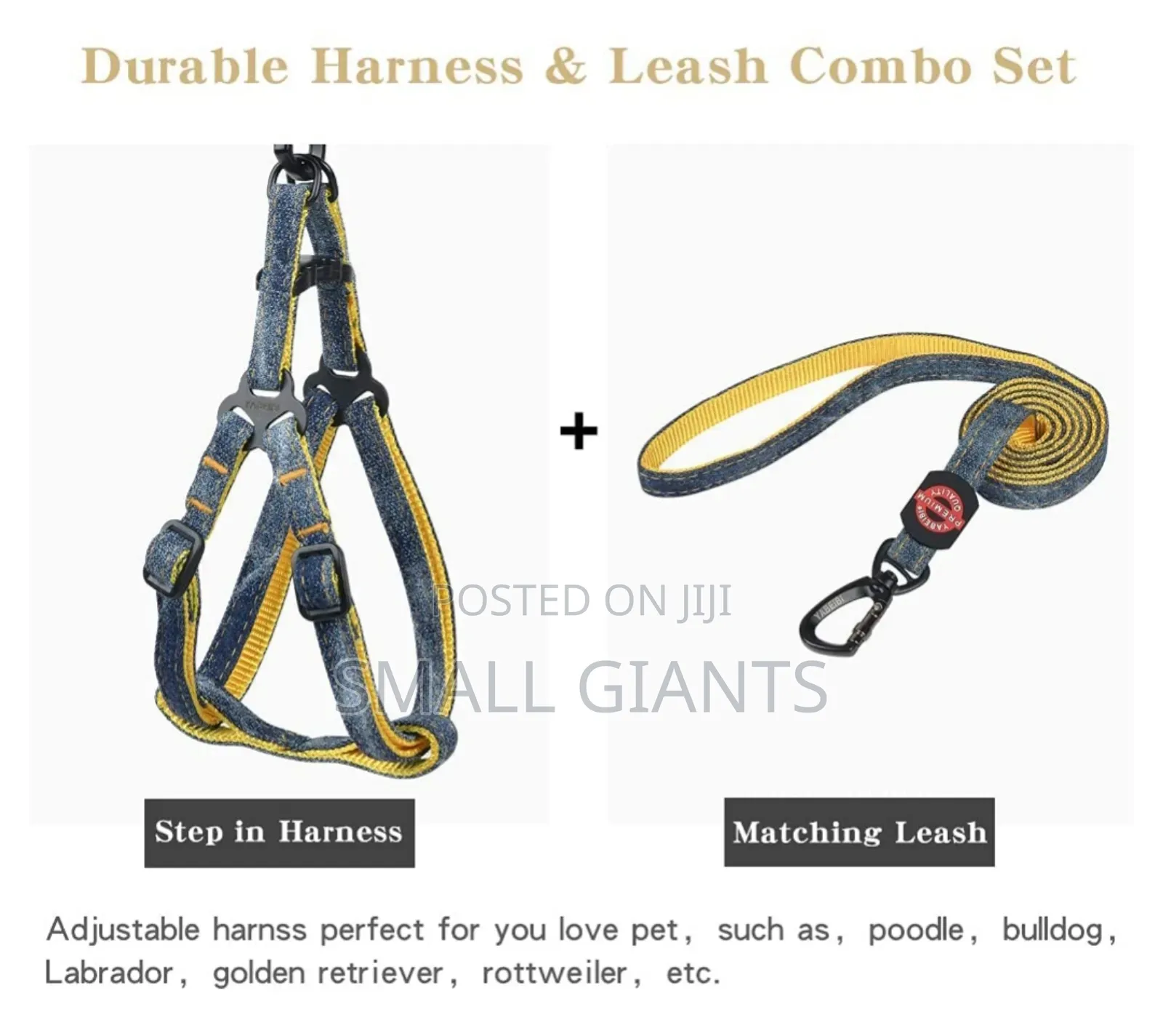 Adjustable Dog Harness Set With Leash