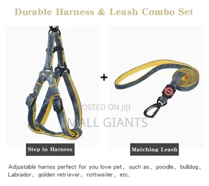 Adjustable Dog Harness Set With Leash