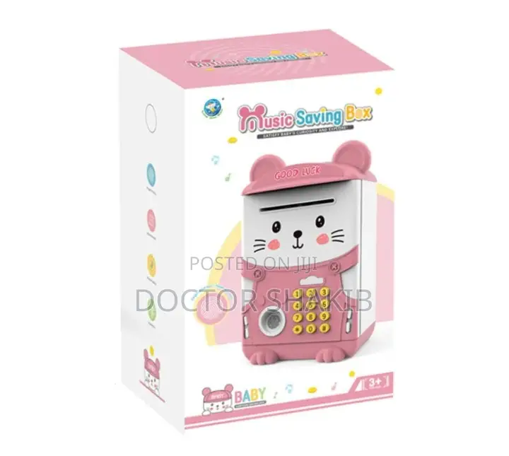 Kids Fingerprint Code Lock Money Bank