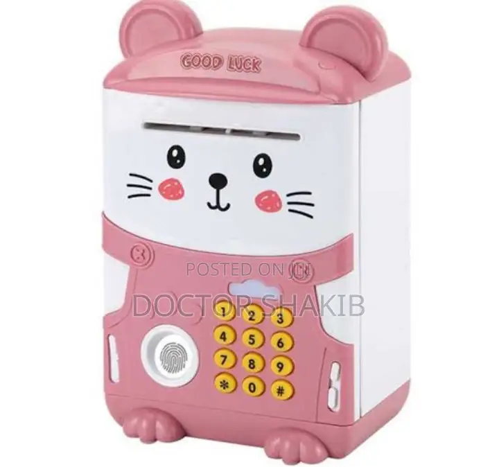 Kids Fingerprint Code Lock Money Bank