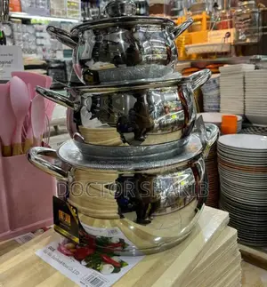 3pcs Stainless Steel Cookware Set With Lids-New