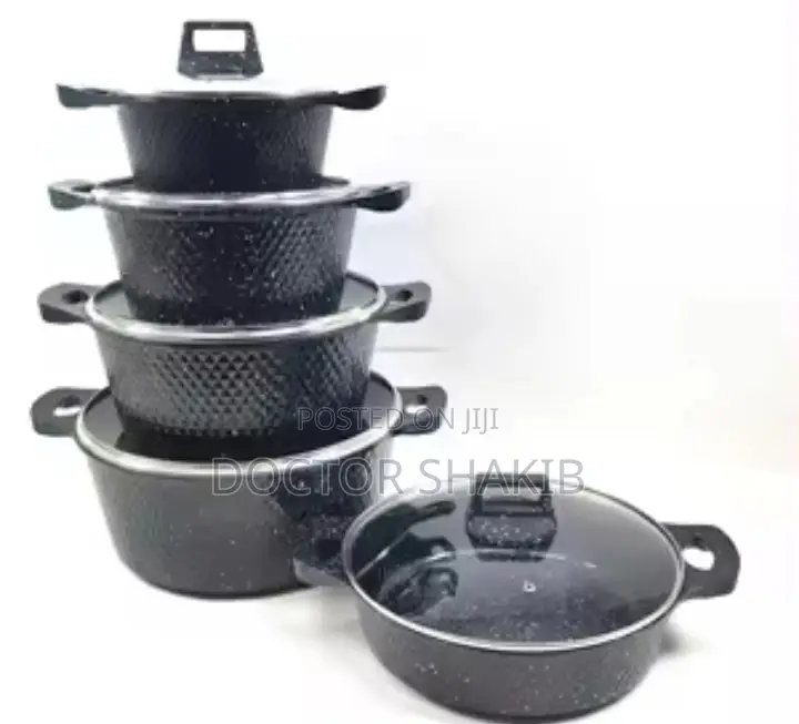 Non-Sticky Dessini Die Cast 5pc Pots