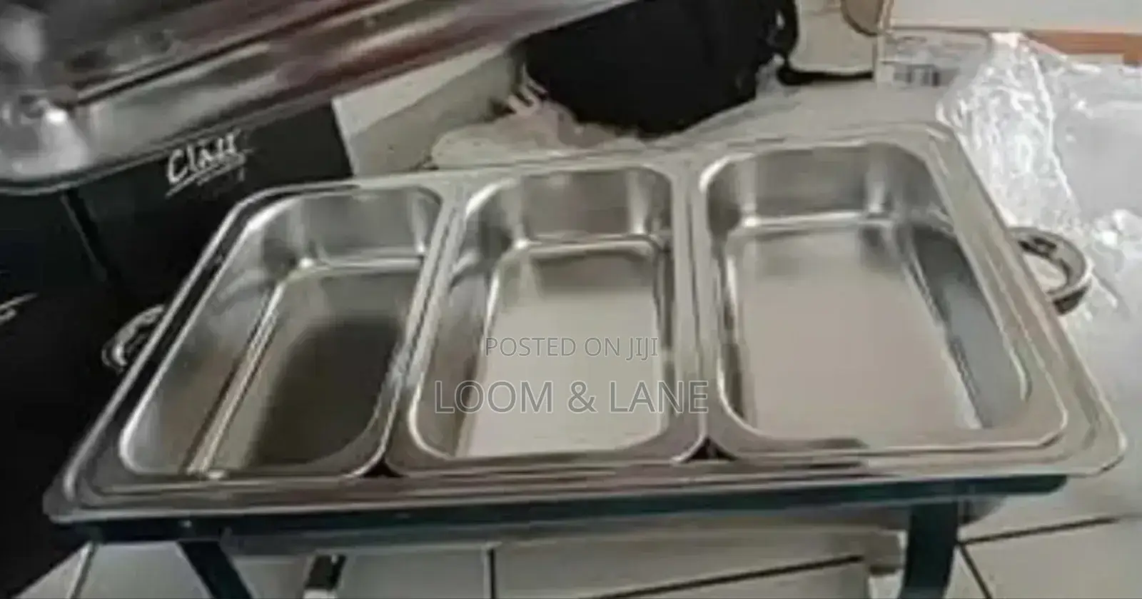 Triple Compartment Stainless Steel Chaffing Dish
