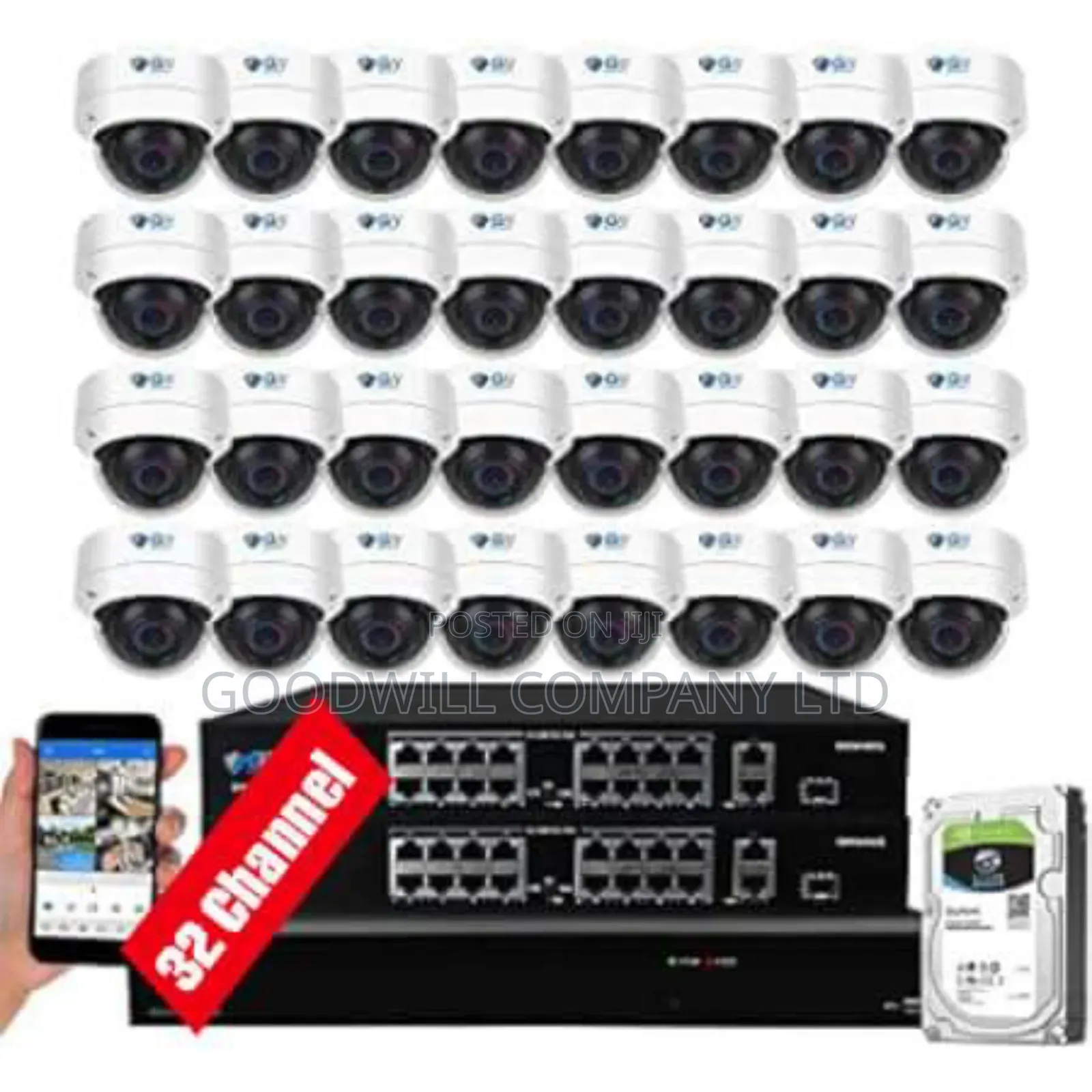 32 Channel Color Vu CCTV Camera Full Kit Hyundai