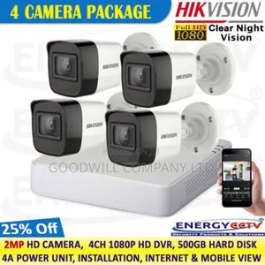 4 Channel CCTV Camera Full Kit Dynakits