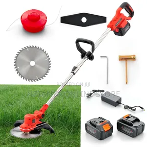 Rechargeable Cordless Grass Cutter With 2 Batteries