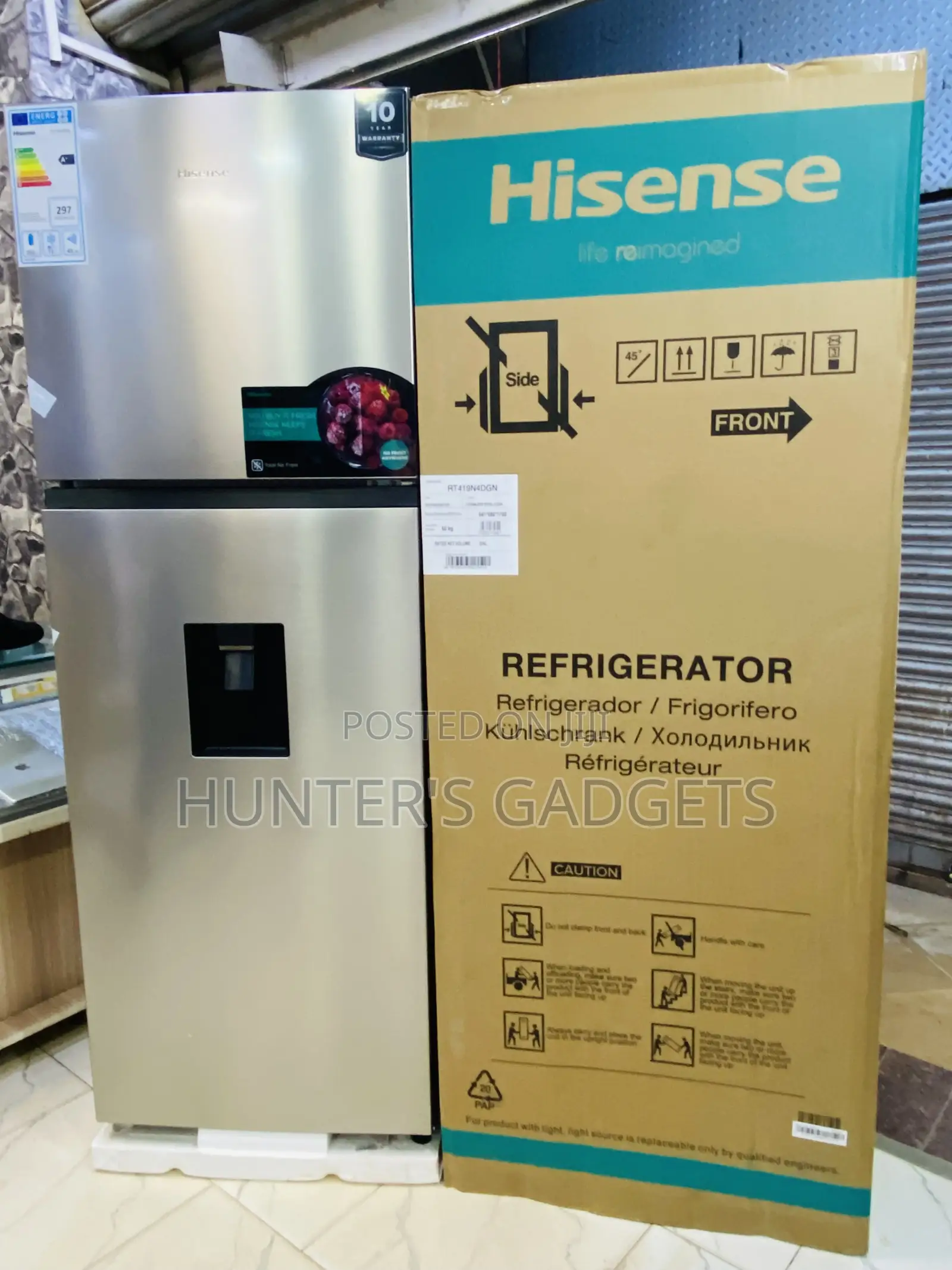 419L Hisense Double Door Fridge Frost Free Stainless Fridge