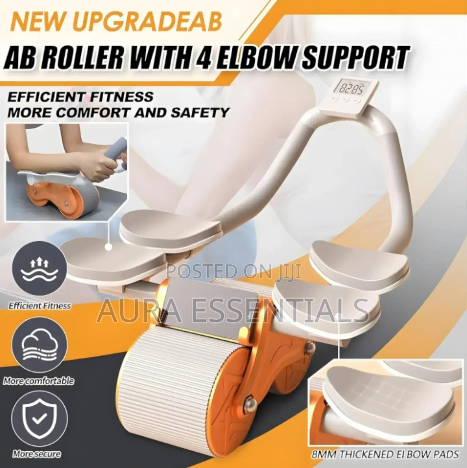 Automatic Rebound Elbow Support Abdominal Exercise Wheel