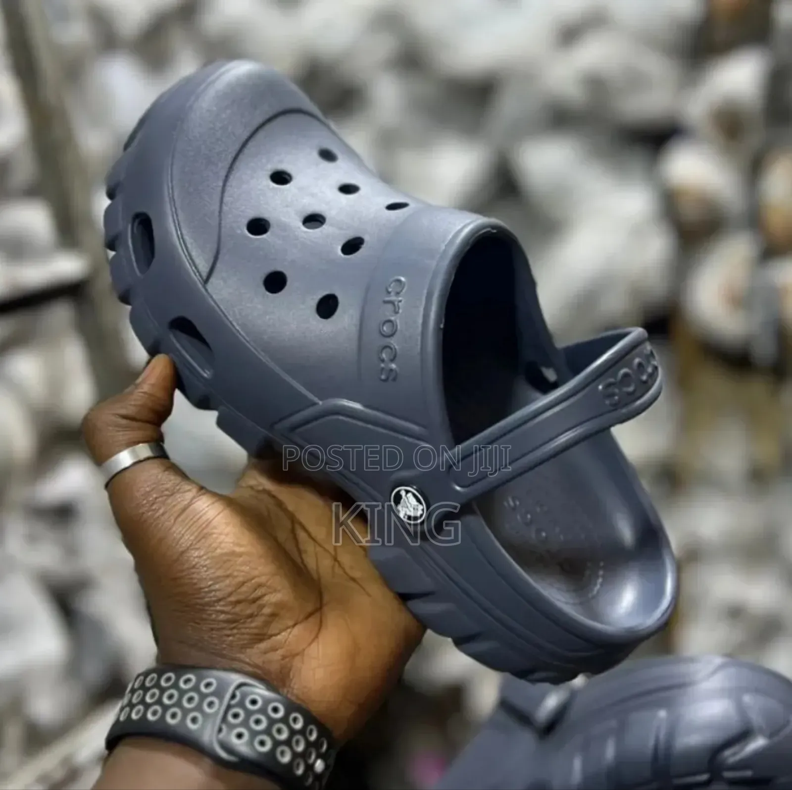 Grey' Crocs