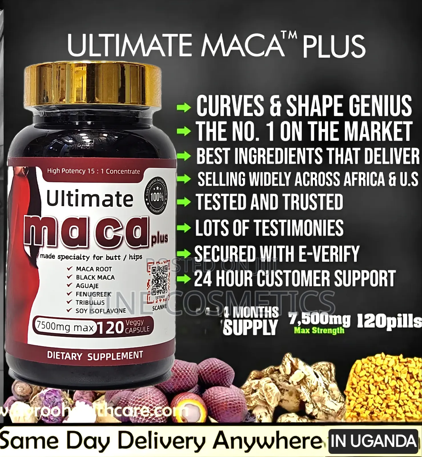 Original Ultimate Maca Plus |Hip and Butt Enlargement 120pcs