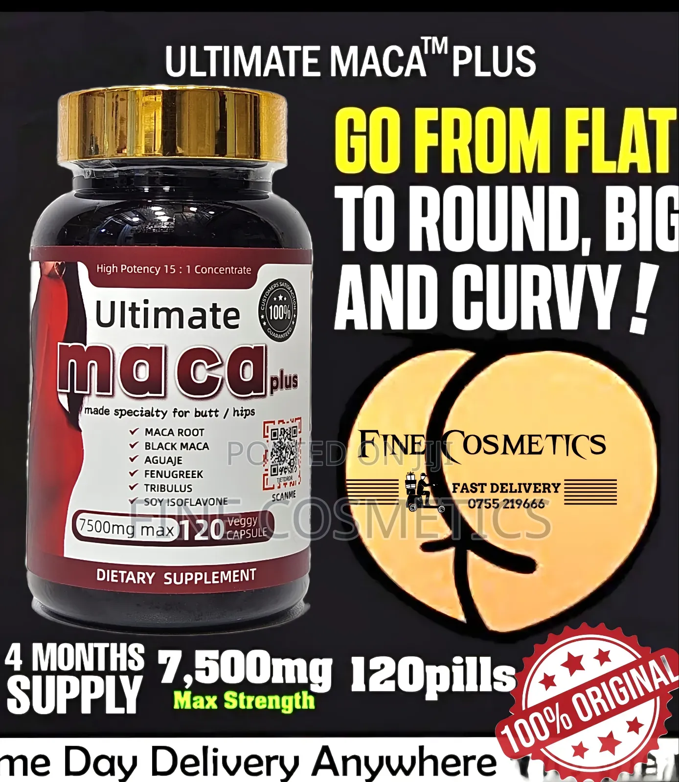Original Ultimate Maca Plus |Hip and Butt Enlargement 120pcs