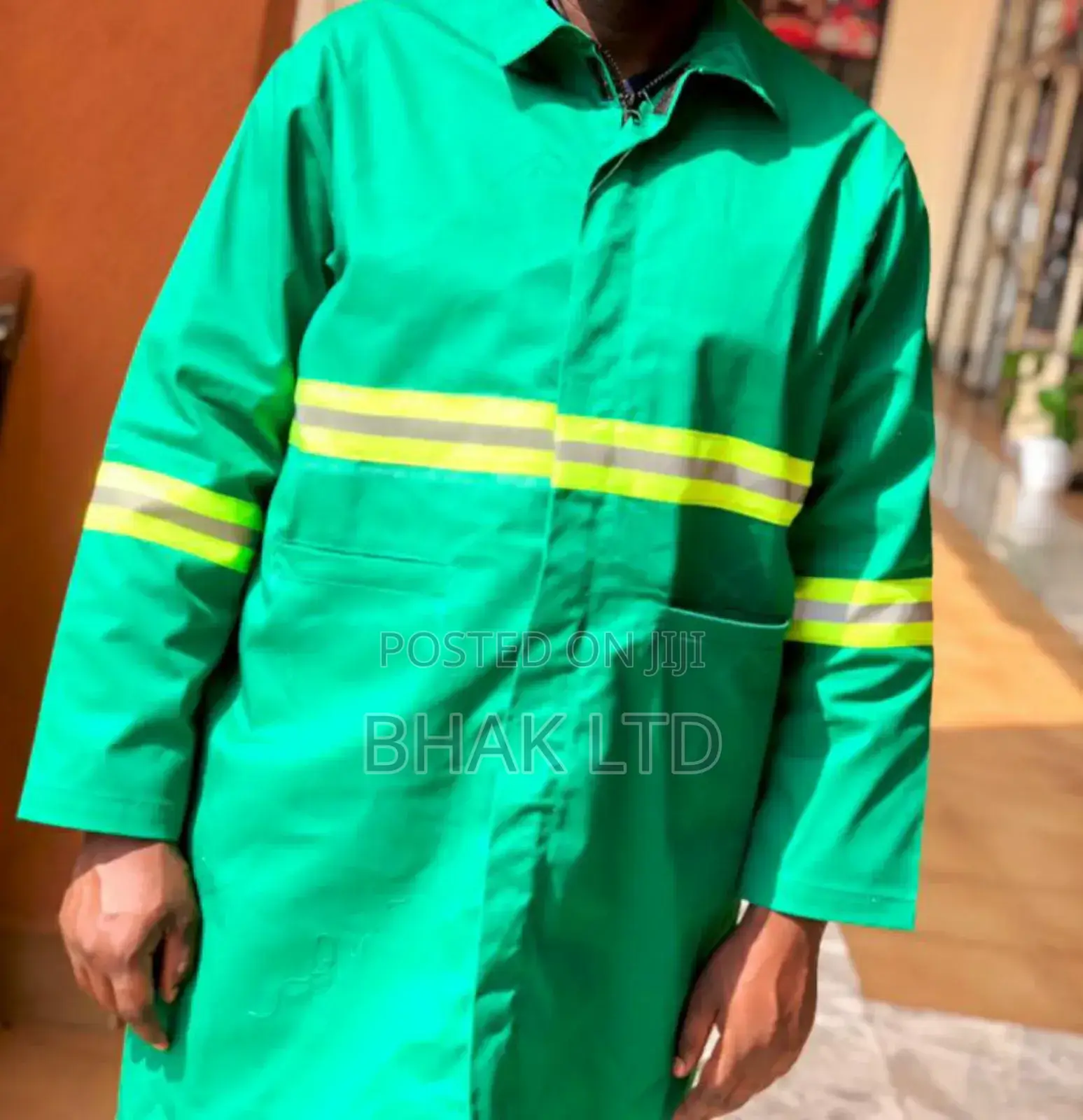 Green Polycotton Dust Overcoats