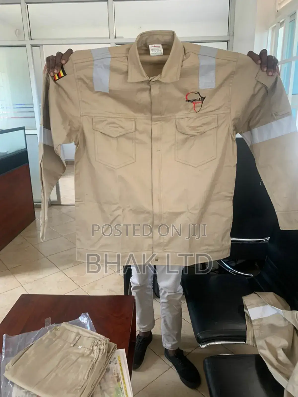 Green Polycotton Dust Overcoats