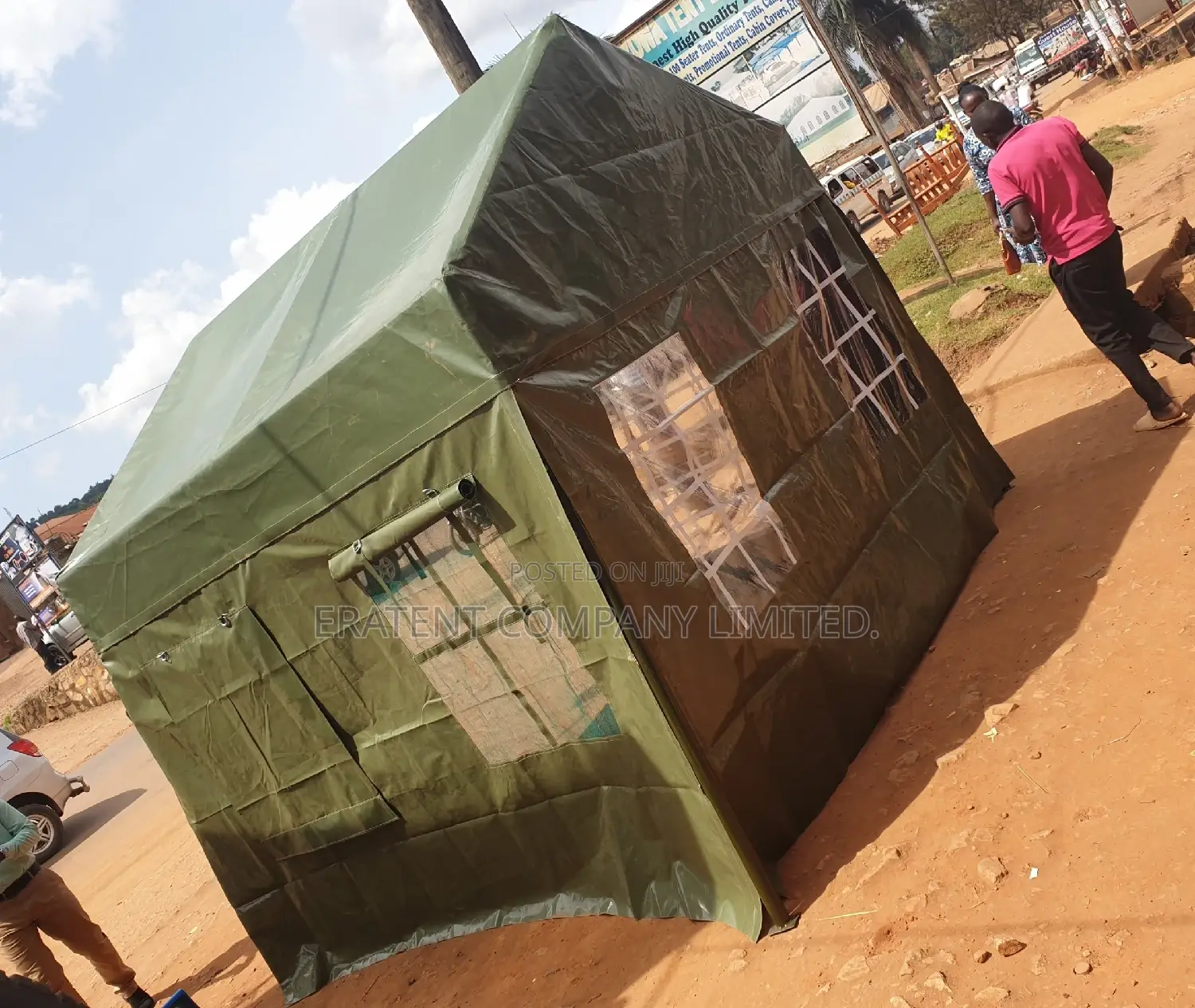 3mx3m Army Green Security Tent Covered With Three Flaps