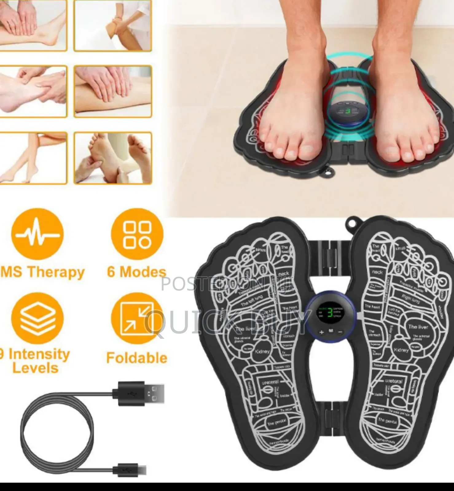 Automatic Wireless Electric Folding Foot Massage Mat