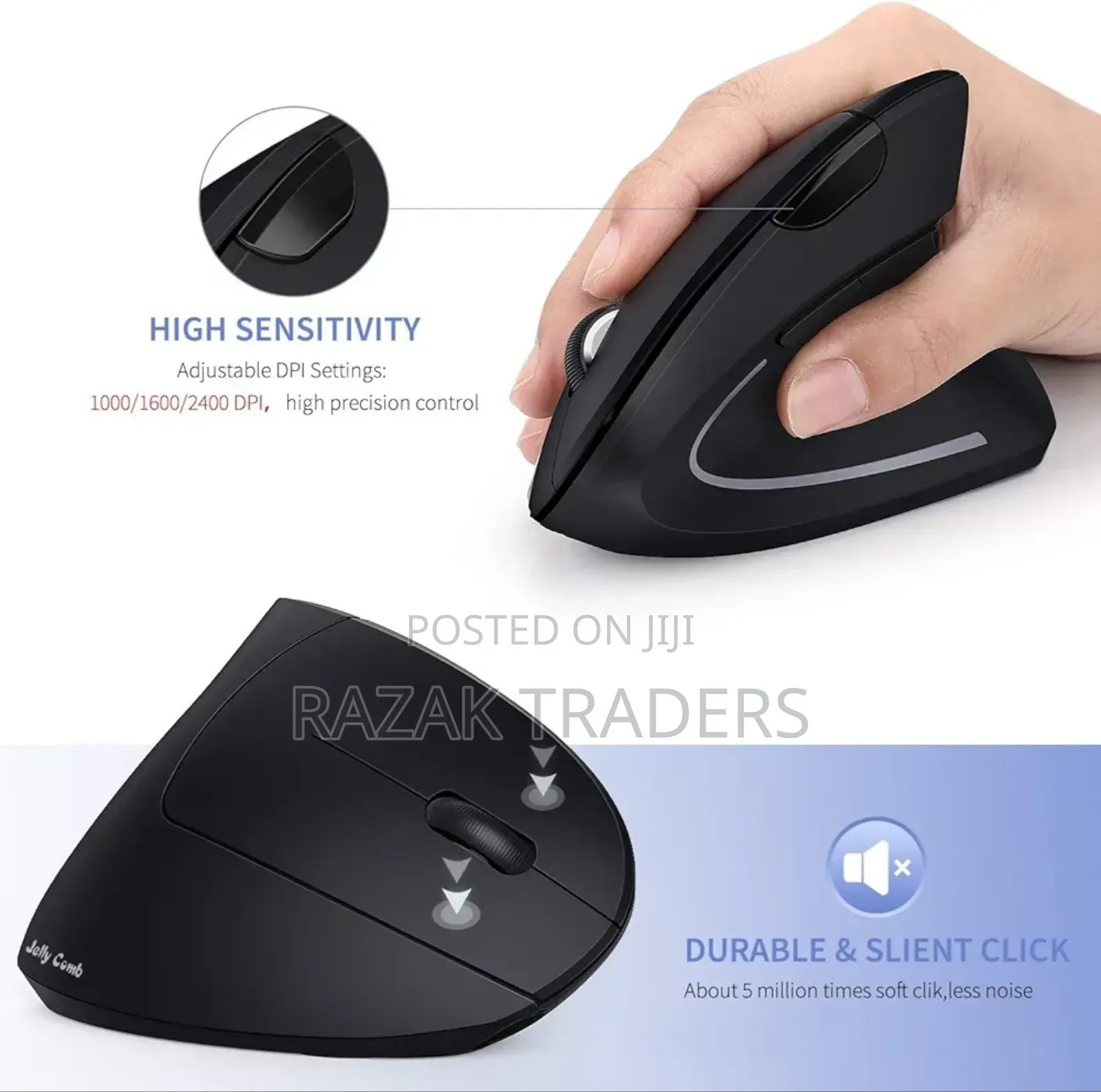 2.4ghz Vertical Mouse Ergonomic Wireless Optical Mouse