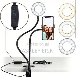 Usb Powered LED Ring Light With Phone Holder