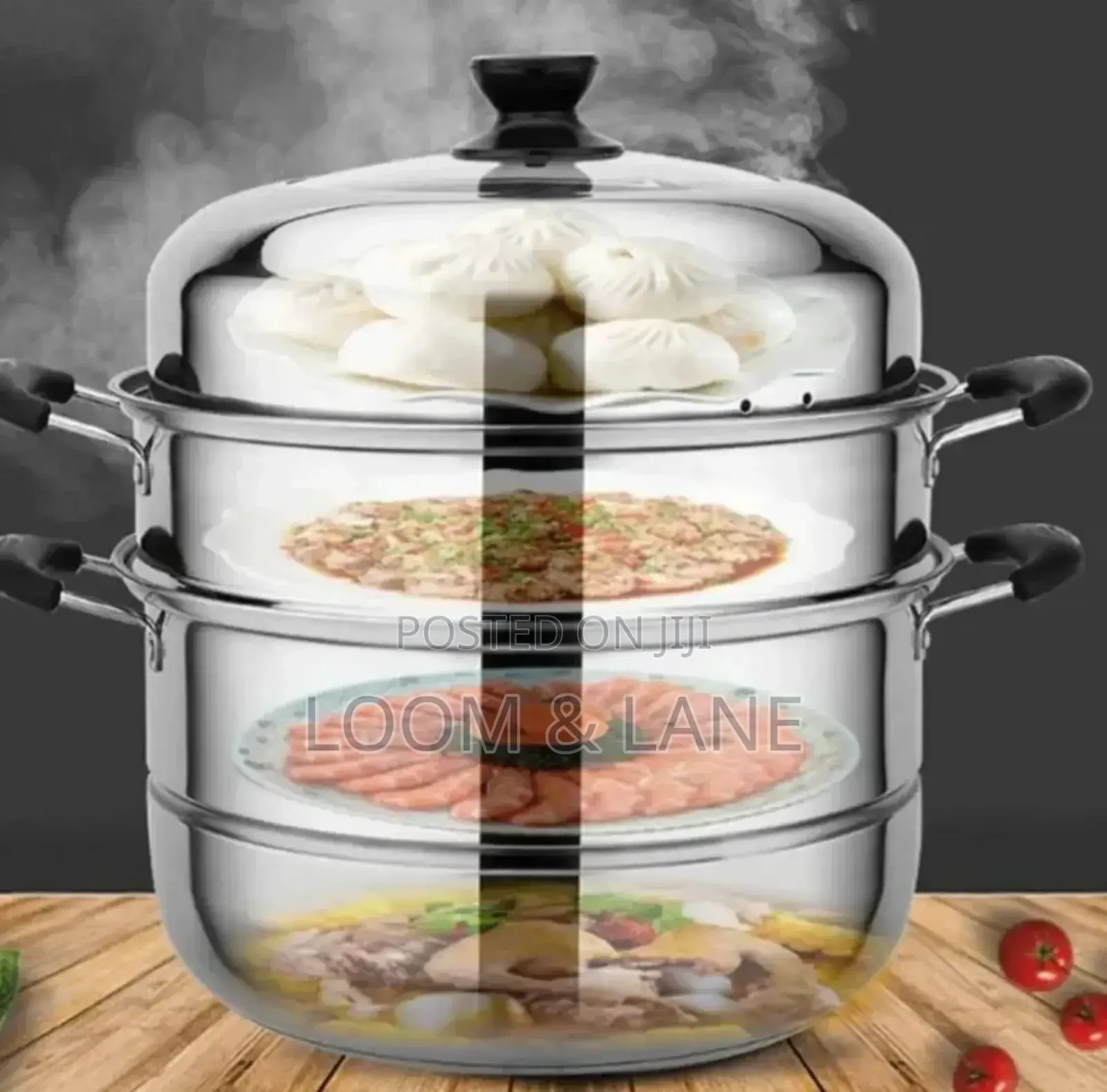 Electric Three Tier Steamer Stewing Pot