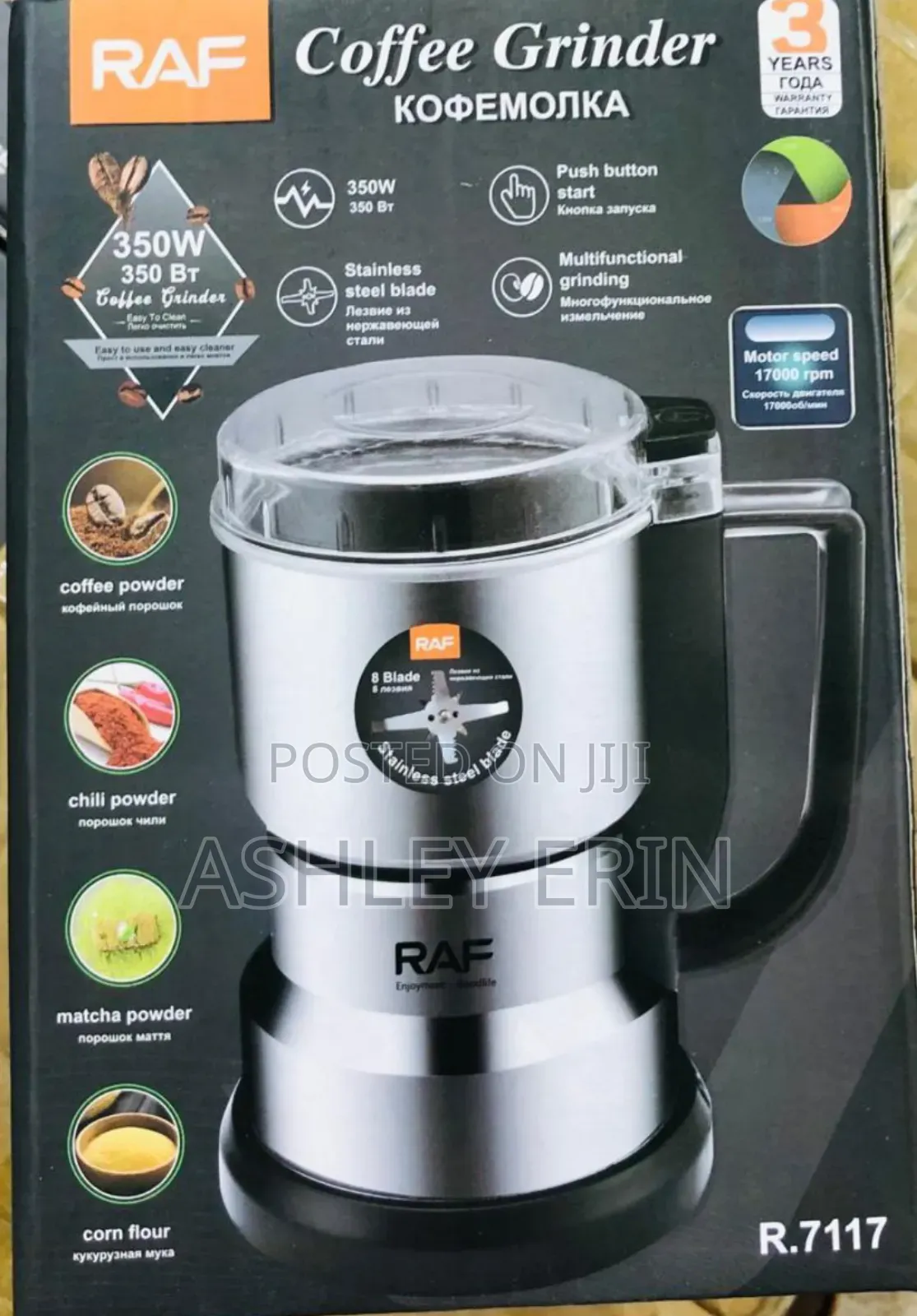 Raf Mini Coffee Grinder -350w