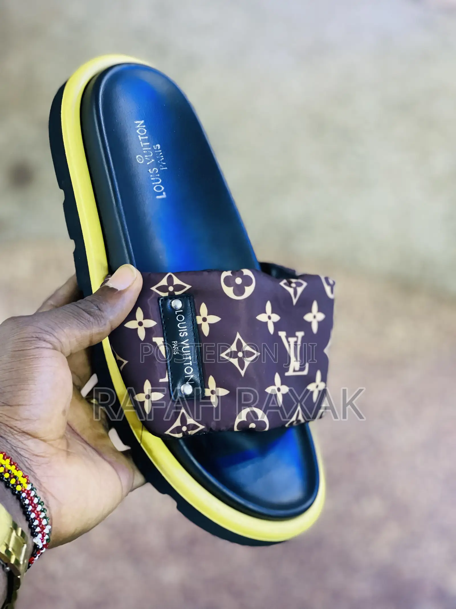 Original Brown Louis Vuitton Pillow Slide Push in Sandals
