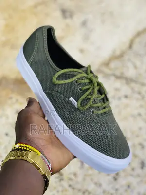 Original Army Green Vans Off the Wall Sneakers