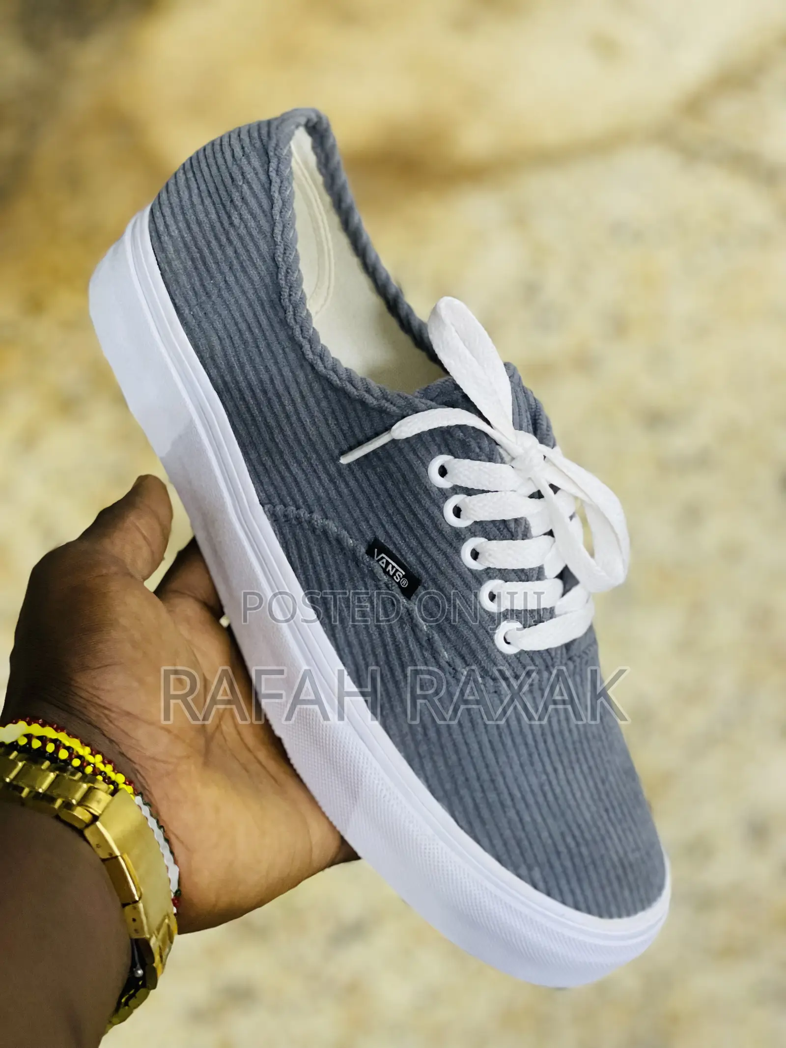 Original Grey Velvet Vans Off the Wall Sneakers