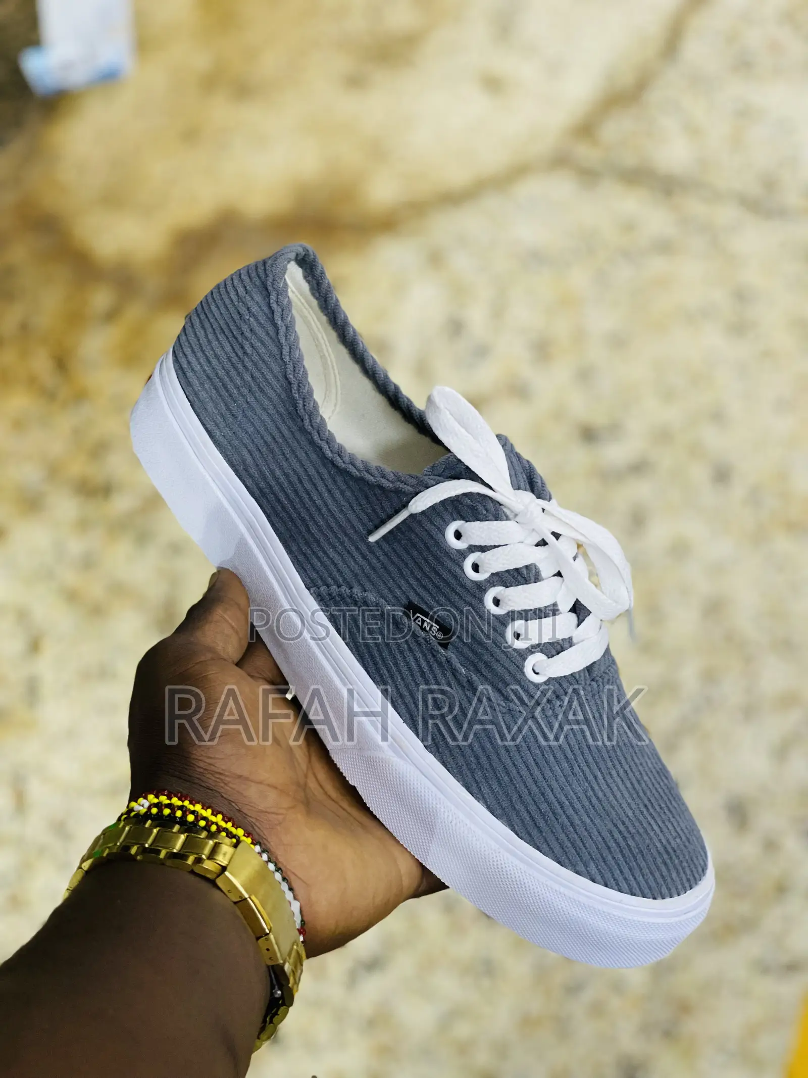 Original Grey Velvet Vans Off the Wall Sneakers
