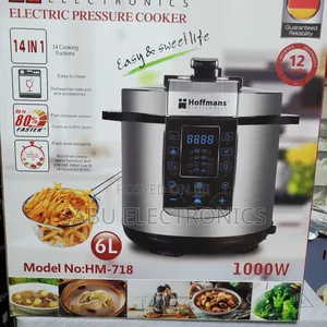 Hoffmans 6L Electric Pressure Cooker - Fast Easy Cooking!