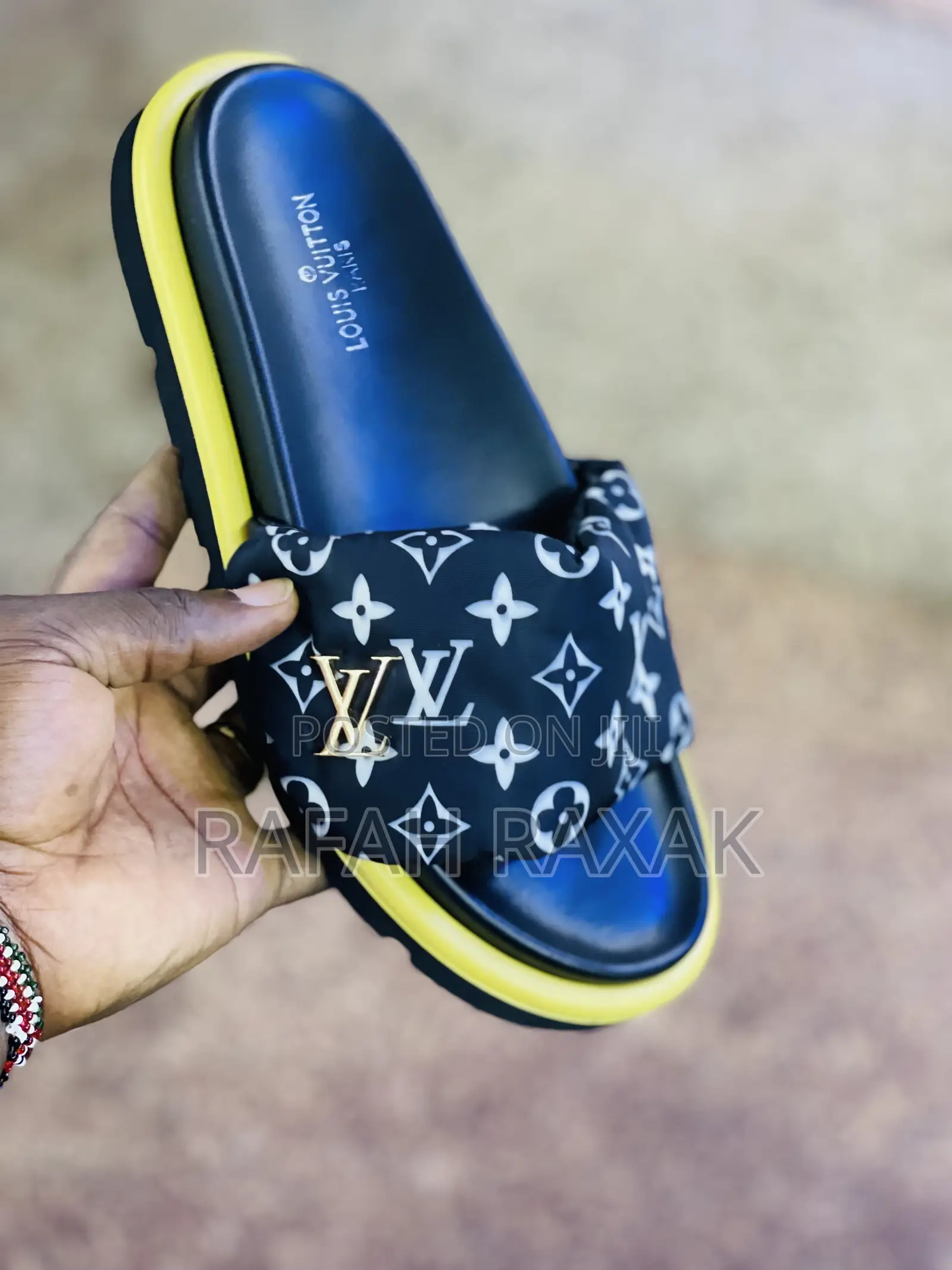 Original Black Louis Vuitton Pillow Slide Push in Sandals