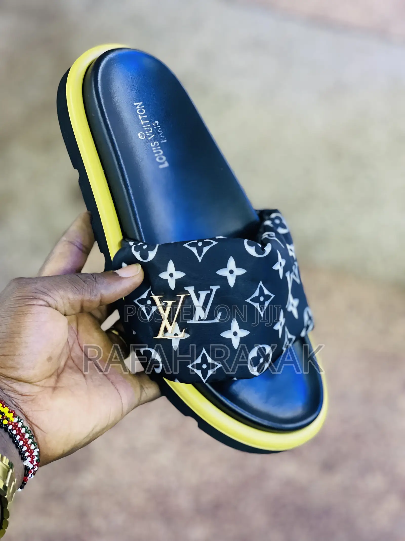 Original Black Louis Vuitton Pillow Slide Push in Sandals