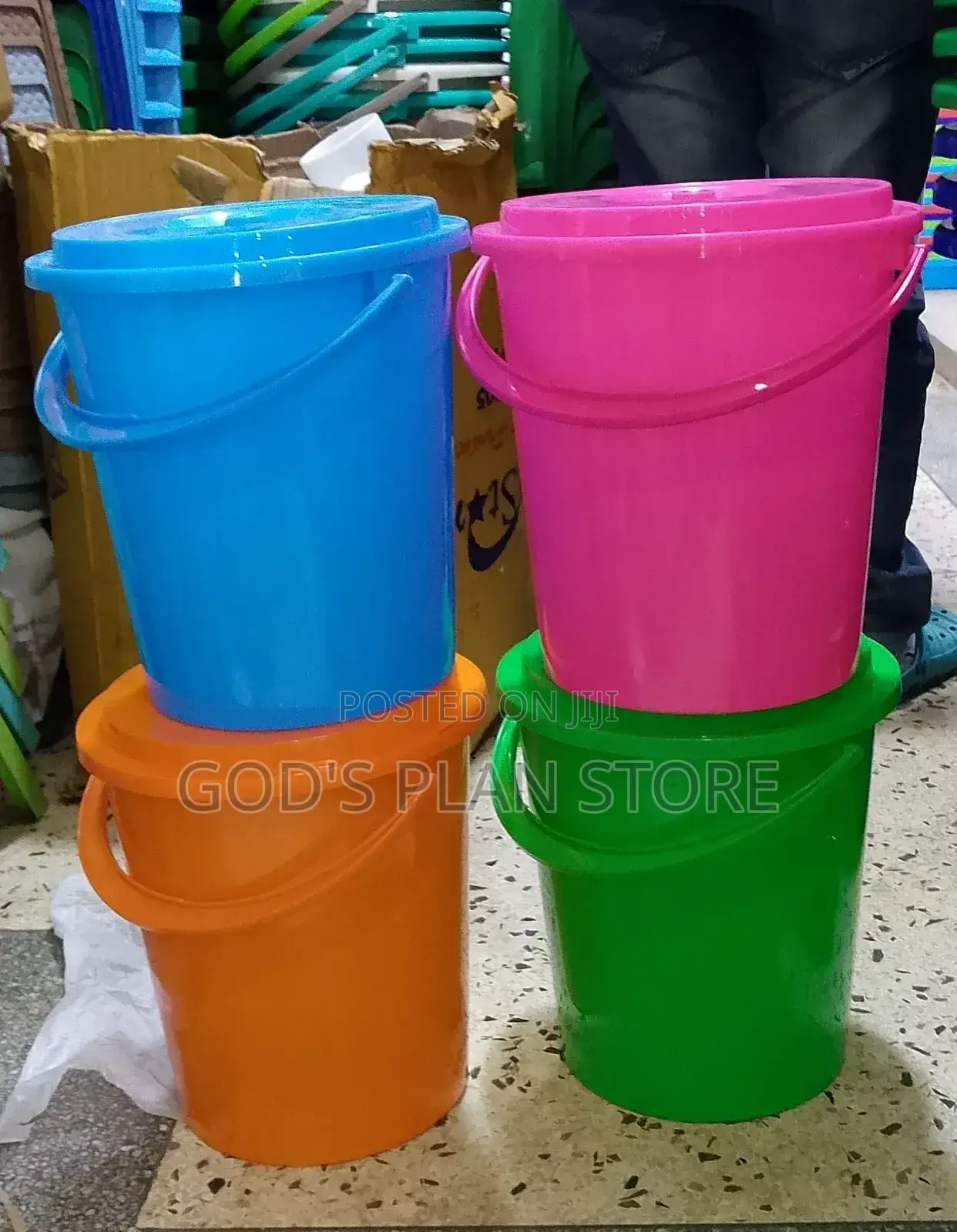 Plastic Buckets 4pcs or School Buckets