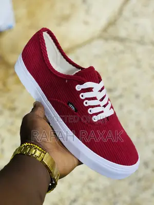 Original Maroon Velvet Vans Off the Wall Sneakers