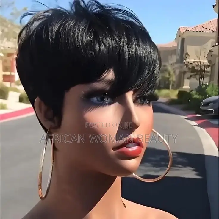 Short Pixel Human Wig