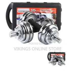 Chrome Dumbbells 15kg Set - Multicolour