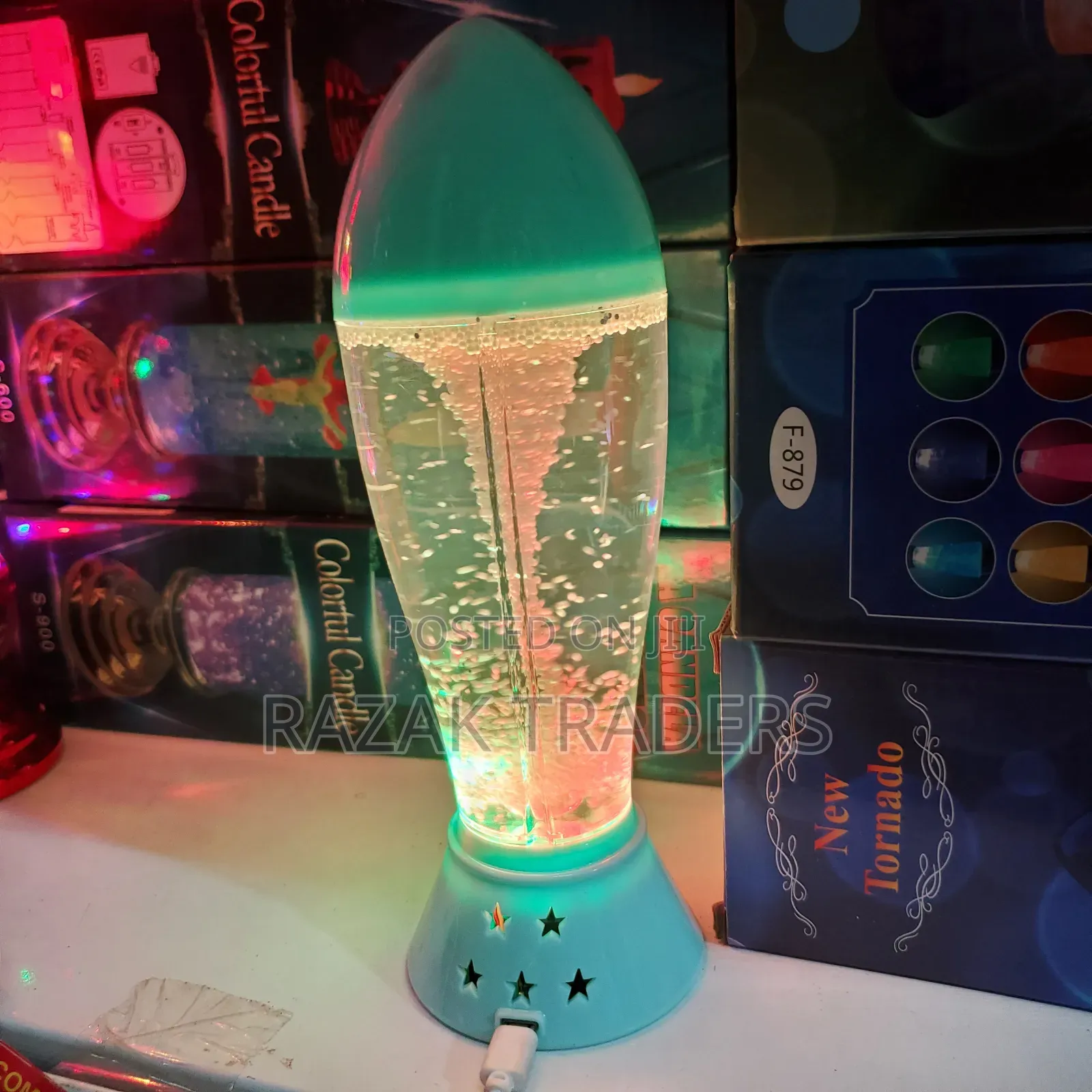 Tornado Lamp LED Color Changing, USB Cable Operated
