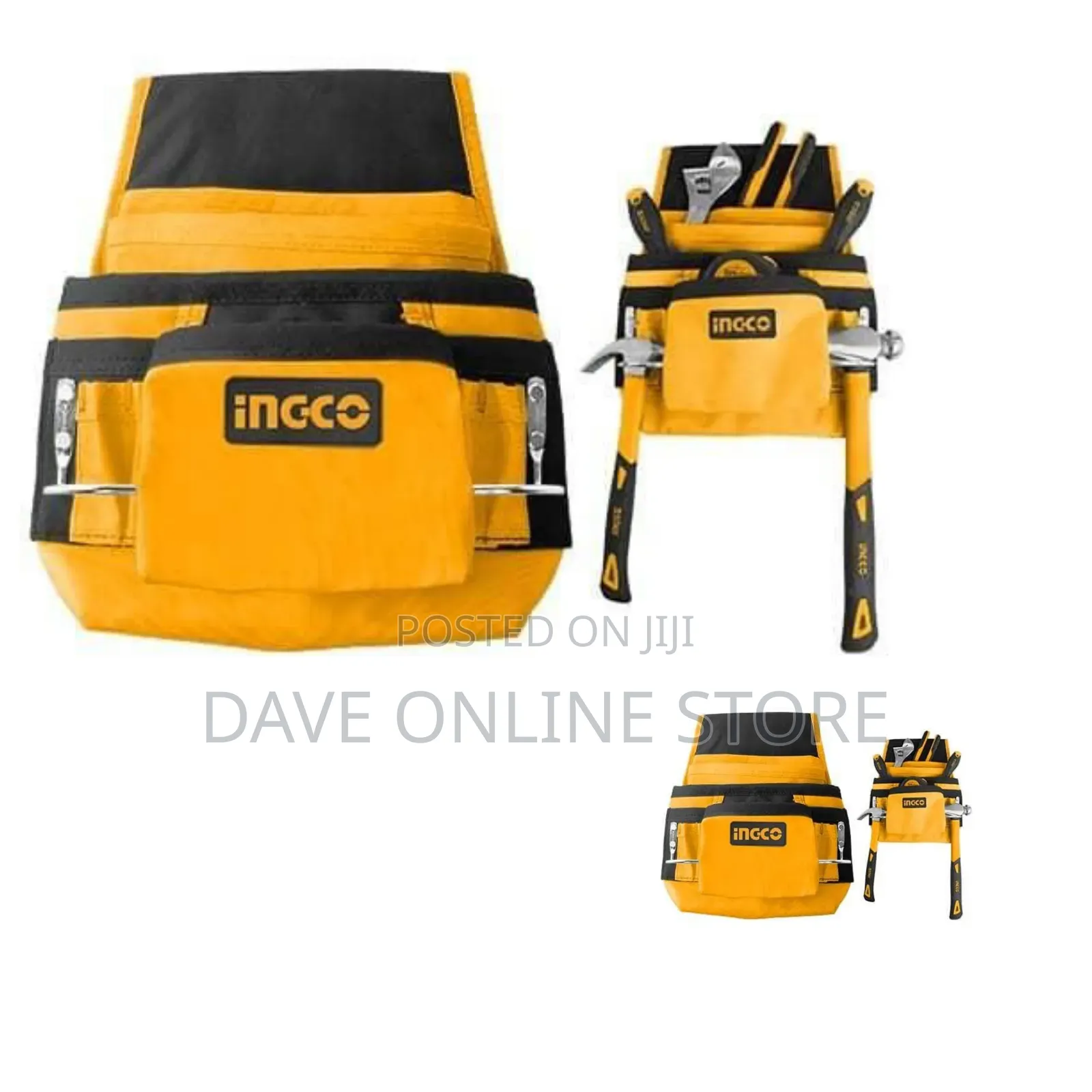 INGCO Tools Pouch 10kg Load L32*W28cm - Orange / Black