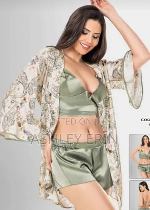 3pcs Women's Satin Night Wear