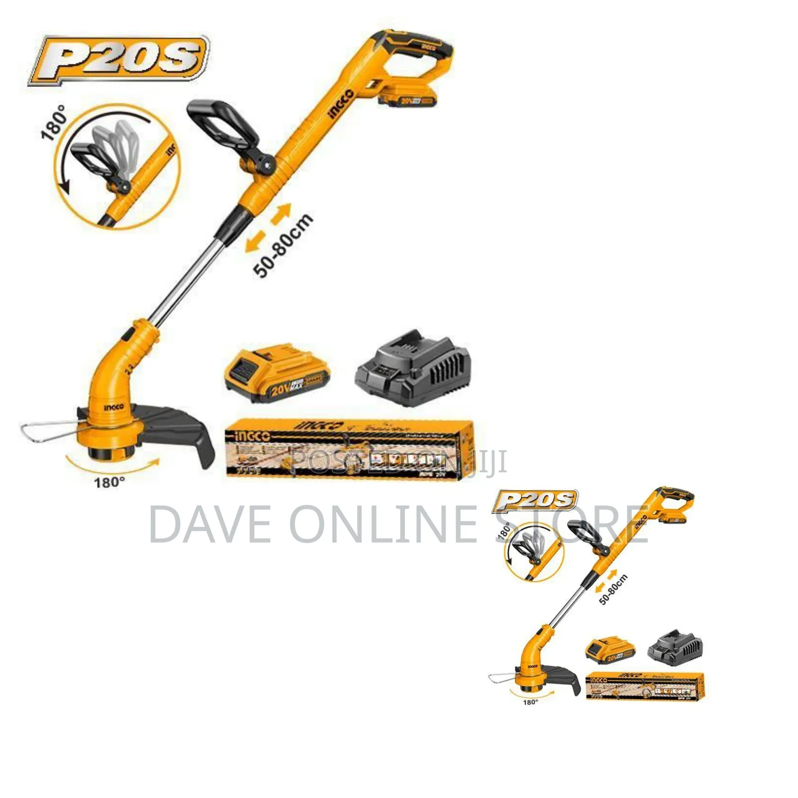 INGCO Cordless Grass Trimmer Voltage:20V - Orange / Silver