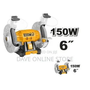 INGCO Bench Grinder Voltage:220-240V~50hz 150W - Grey Orange