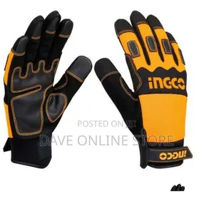 INGCO Mechanic Gloves - Black,Yellow